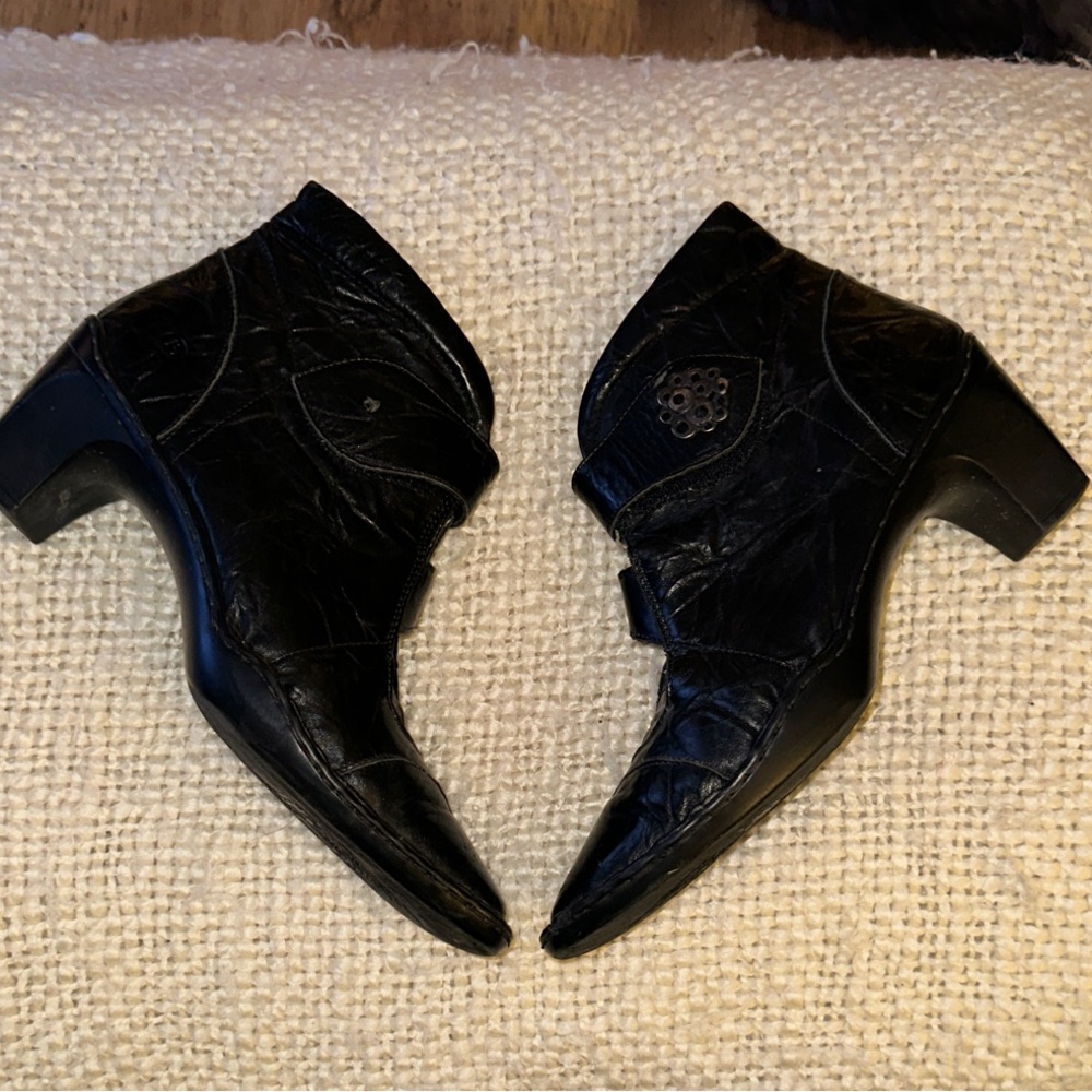 Josef Seibel Black Ankle Booties Size 10